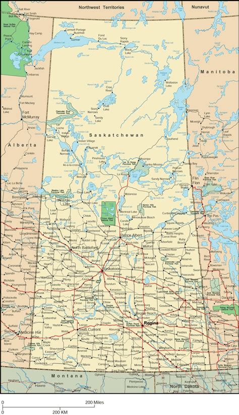 Saskatchewan Map - Detailed Map of Saskatchewan Canada | Saskatchewan ...