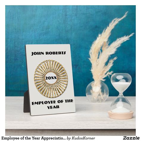 Employee of the Year Appreciation Recognition Plaque | Zazzle ...