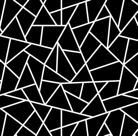 Black White Geometric Fabric Abstract Geometric White On