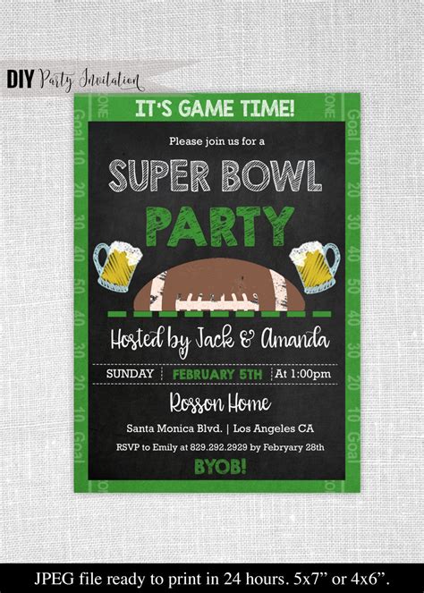 8 Superbowl Party Invitation Template - Free Graphic Design Templates