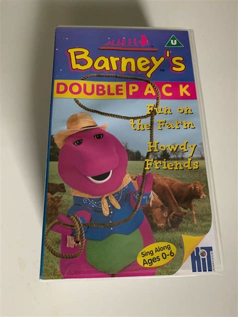 Barney Double Box Set Fun on the Farm / Howdy Friends VHS VIDEO | eBay