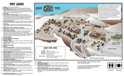 Calico Ghost Town Map