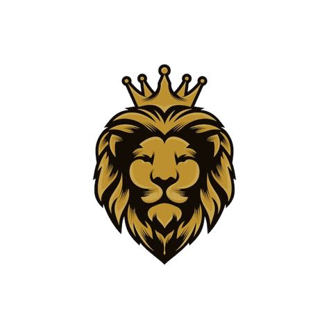 Premium Vector | Lion king logo design vector template