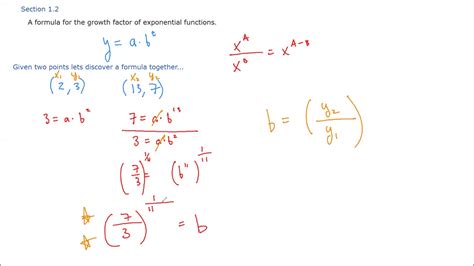 Math 115 Section 1.2 A formula for the growth factor - YouTube