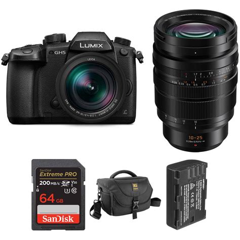 Panasonic Lumix GH5 Mirrorless Camera with 12-60mm and 10-25mm