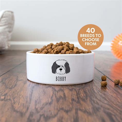 Custom Dog Bowl, Personalized Dog Food Bowl, Sheepadoodle Gifts, Pet ...