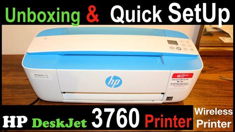 HP Deskjet 3760 SetUp, Unboxing & Quick Copy Test review. - YouTube