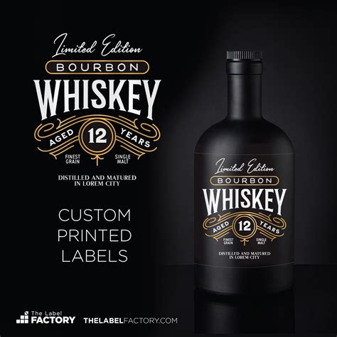 Custom Whiskey Labels in 2021 | Printing labels, Custom whiskey label, Labels