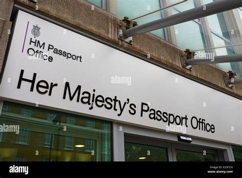 HM Passport Office Sign Belgrave Road Westminster London UK Stock Photo - Alamy