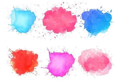 Abstract watercolor splatter stain set 1311575 Vector Art at Vecteezy