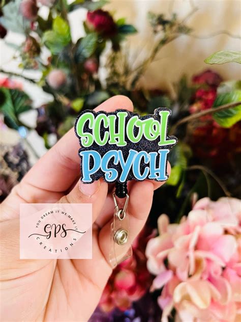 School Psychologist Badge Reel, Psychologist Appreciation Gift, ID Holder, Medical Badge Reel ...