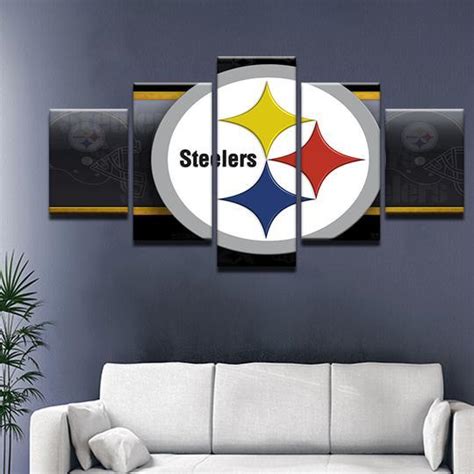 Pittsburgh Steelers 6 – Sport 5 Panel Canvas Art Wall Decor – Canvas Storm