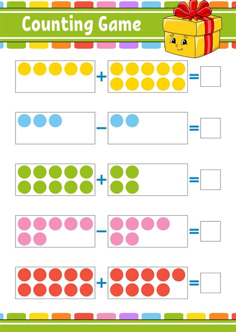 Addition and subtraction. Task for kids. Education developing worksheet ...