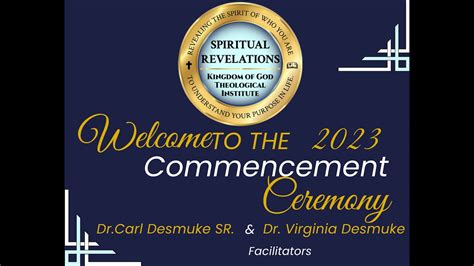 Spiritual Revelation 2023 COMMENCEMENT CEREMONY - YouTube