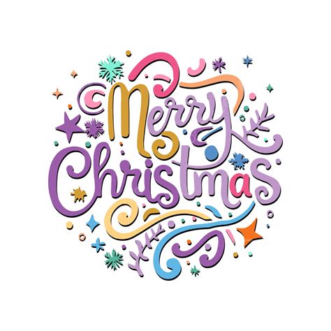 Merry Christmas Lettering Typography Vector, Merry, Christmas ...