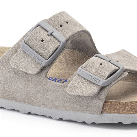 Arizona Soft Footbed Suede Leather Stone Coin | BIRKENSTOCK