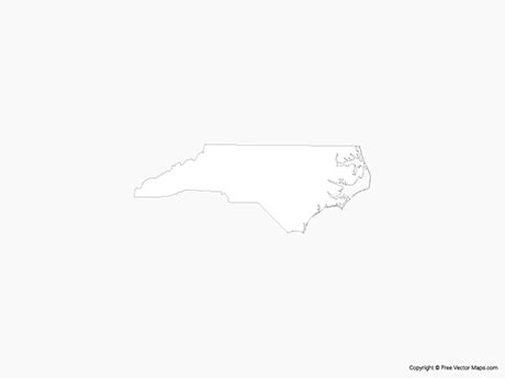 North Carolina Map Outline