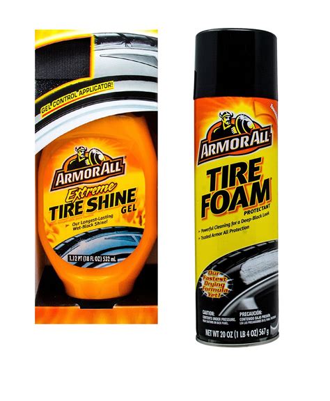 Armorall Extreme Tire Shine gel 532 ml with Armorall Tire foam 567 gm ...