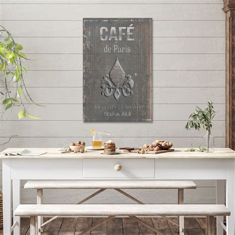 Cafe De Paris, French Country Wall Art, French Decor, Canvas Wall Art, Cafe Sign, Kitchen Decor ...