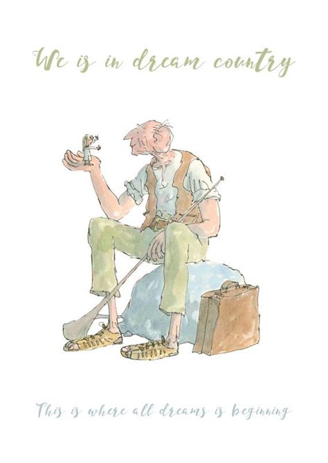 Roald Dahl BFG Poster Quote 'We is in Dream Country Now' Poster Print ...