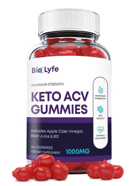 BioLyfe Keto Gummies - ACV (Apple Cider Vinegar) Gummy - 1000mg - Walmart.com