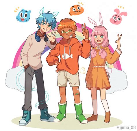 Jul on hiatus 🍂 on Twitter | Anime vs cartoon, Cartoon as anime, The amazing world of gumball