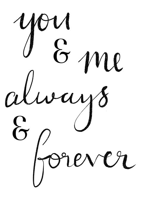 You and Me Always and Forever Wall Print Always and Forever | Etsy