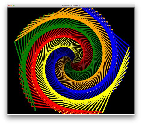 Python - Turtle Graphics: Drawing with Python(Color Spiral) | Kamimura ...