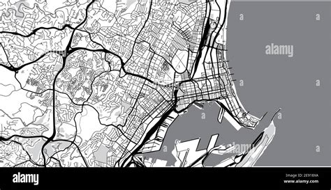 Urban vector city map of Durban, South Africa Stock Vector Image & Art ...