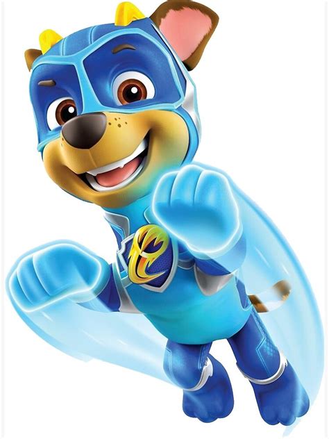 "Chase Paw Patrol Mighty Pups Super Paws" Art Print by docubazar7 | Redbubble