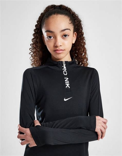 Black Nike Girls 1/2 Zip Sports Top Junior | JD Sports UK