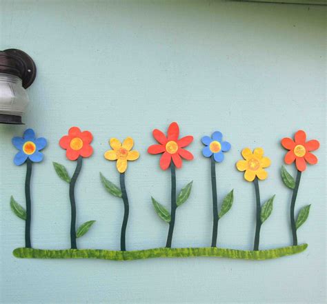 Flower Art Large Metal Wall Decor Recycled Metal Indoor - Etsy