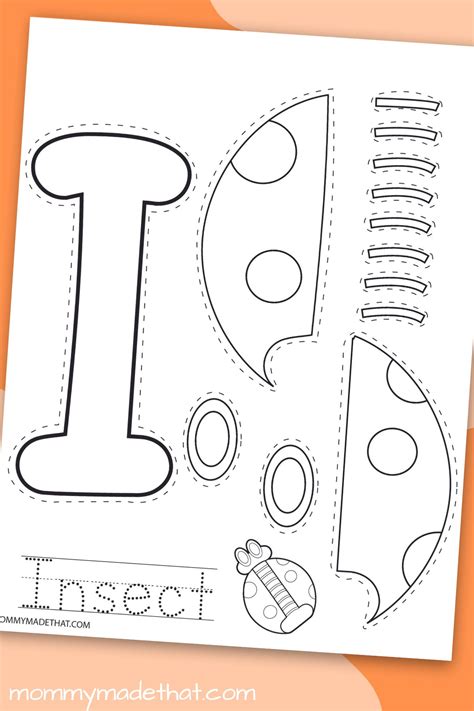 I is for Insect Craft: Free Printable Letter I Craft