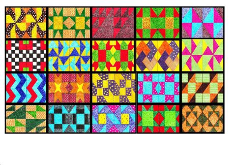 Val de Vries Art Blog: Patchwork Quilt Block Paintings continued.