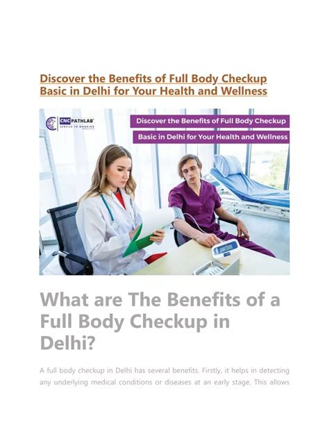 PPT - Discover the Benefits of Full Body Checkup Basic in Delhi for Your Health and Wellness ...