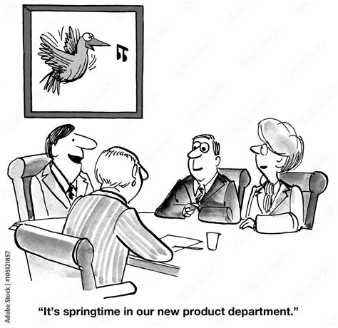 Business cartoon about new product development. Stock Illustration ...