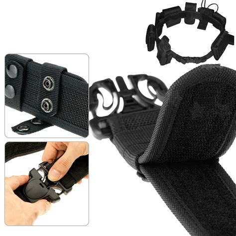 Heavy duty Security Guard Paramedic Utility Tactical Belt Black Quick ...