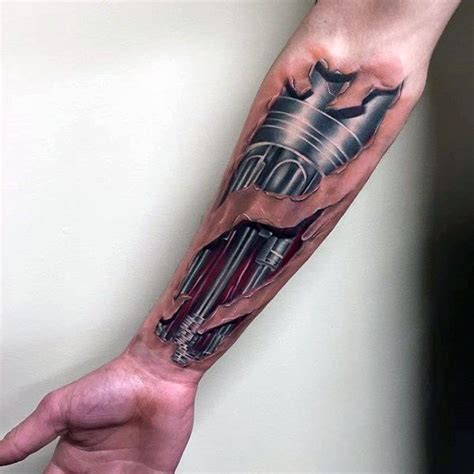 60 Terminator Tattoo Designs For Men - Manly Mechanical Ink Ideas | Biomechanical tattoo ...