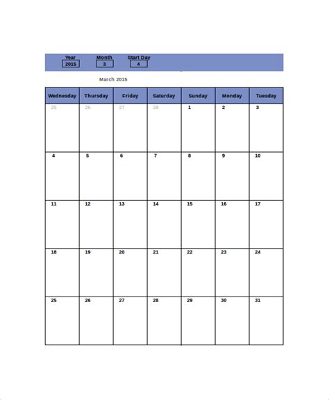 FREE 9+ Sample Monthly Timetable Templates in PDF | MS Word | Excel