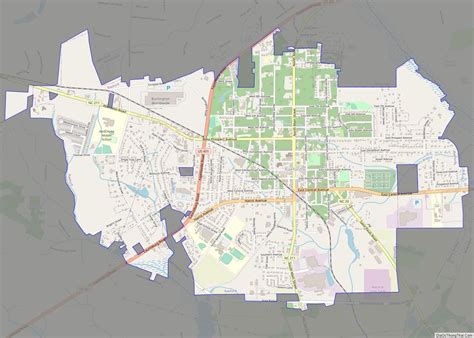 Map of Raeford city