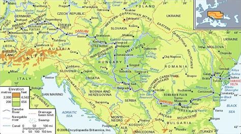 danube river map from encyclopedia britannica the danube begins in ...