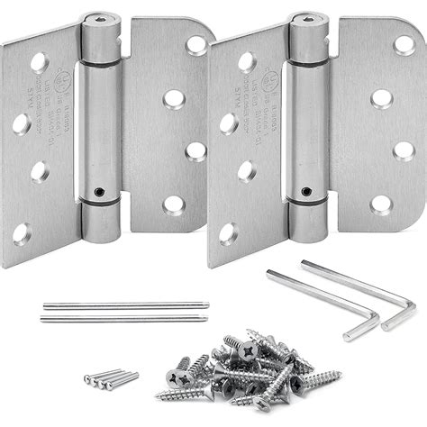 KS Hardware Automatic Self Closing Door Hinges Spring Hinge, 2 Pack Satin Nickel - Walmart.com