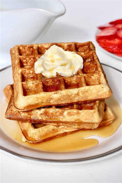 Classic Crispy Waffles - The BakerMama