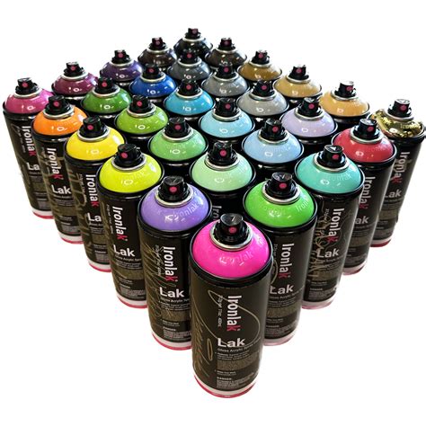 NEW! 2023 30 Colour Ironlak Acrylic Spray Paint Sampler - Ironlak Spray Paint, Graffiti Markers ...