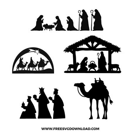 Nativity Scene Free SVG Files | Free SVG Download