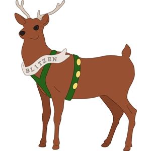 Silhouette Design Store - View Design #4970: reindeer blitzen