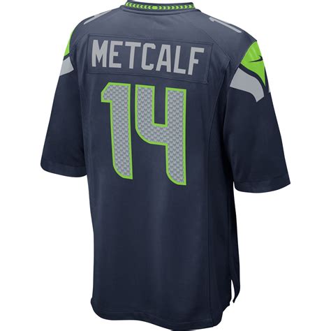 Men's Seattle Seahawks DK Metcalf Nike College Navy Game Jersey