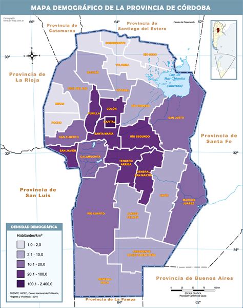 Mapa De Cordoba Argentina