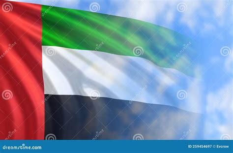 Flag of United Arab Emirates Stock Illustration - Illustration of ...