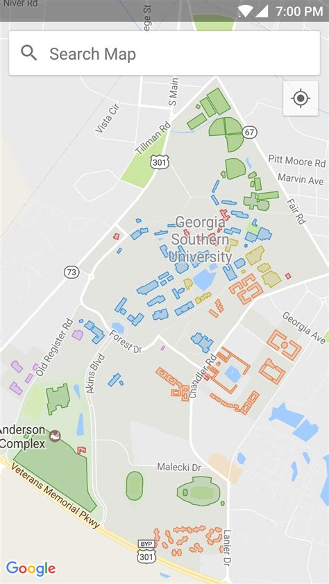 Georgia Southern Campus Map - Map Of The World